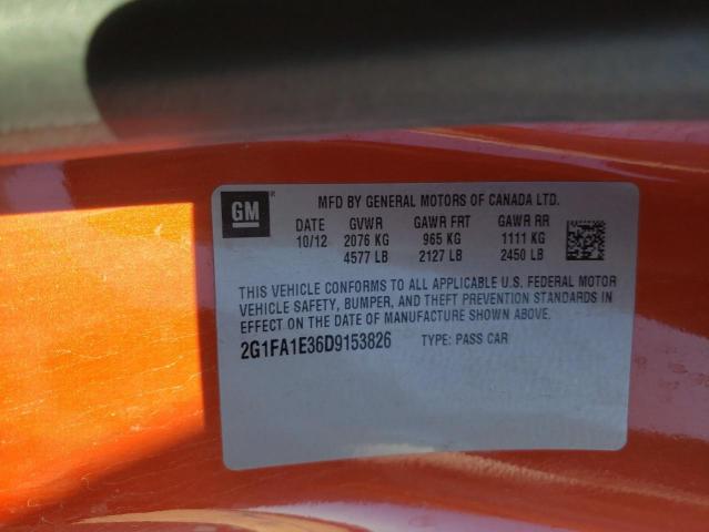 Photo 10 from auction – 2013 CHEVROLET CAMARO LS with VIN 2G1FA1E36D9153826