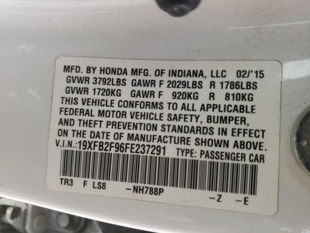 Photo 10 from auction – 2015 HONDA CIVIC EXL with VIN 19XFB2F96FE237291