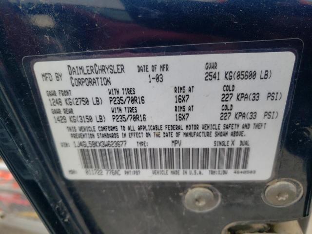 Photo 10 from auction – 2003 JEEP LIBERTY LI with VIN 1J4GL58KX3W623677