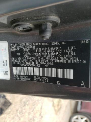 Photo 10 from auction – 2011 TOYOTA SIENNA LE with VIN 5TDKK3DCXBS064605