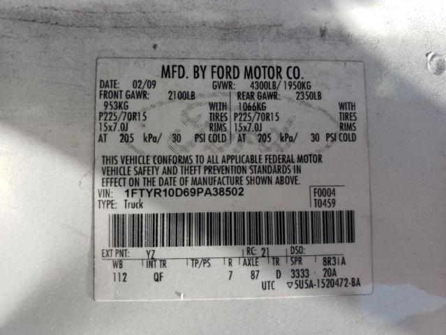 Photo 10 from auction – 2009 FORD RANGER with VIN 1FTYR10D69PA38502
