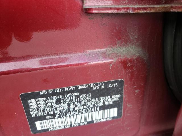 Photo 10 from auction – 2016 SUBARU IMPREZA with VIN JF1GJAA64GH004414