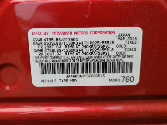Photo 10 from auction – 2016 MITSUBISHI OUTLANDER with VIN JA4AD3A39GZ036515