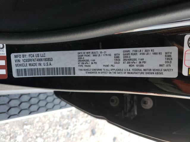 Photo 10 from auction – 2022 RAM 1500 LONGH with VIN 1C6SRFKT4NN180853