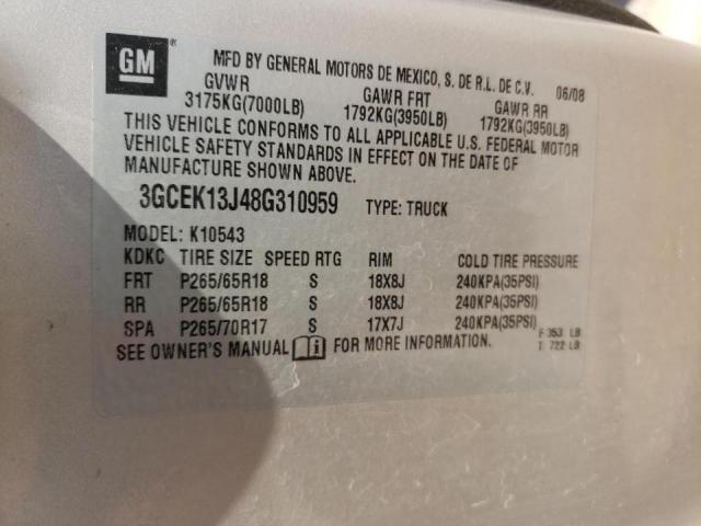 Photo 10 from auction – 2008 CHEVROLET SILVERADO with VIN 3GCEK13J48G310959