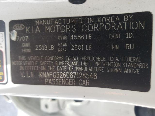 Photo 10 from auction – 2008 KIA RONDO LX with VIN KNAFG526087128548