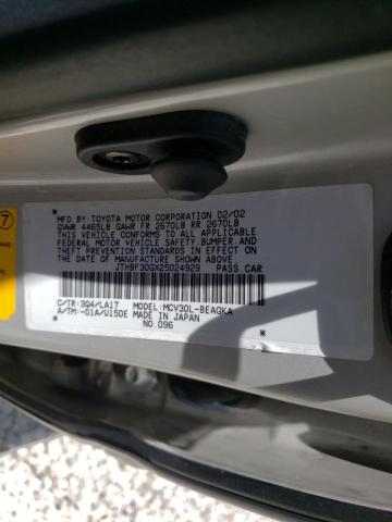 Photo 10 from auction – 2002 LEXUS ES 300 with VIN JTHBF30GX25024929