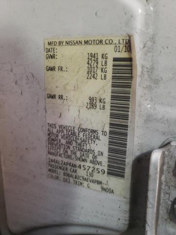 Photo 10 from auction – 2010 NISSAN ALTIMA BAS with VIN 1N4AL2AP4AN457259