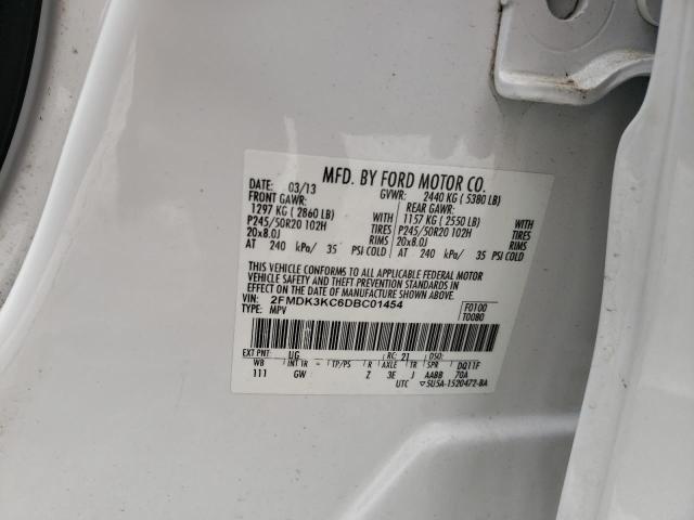 Photo 10 from auction – 2013 FORD EDGE LIMIT with VIN 2FMDK3KC6DBC01454
