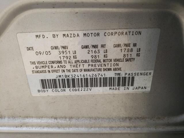 Photo 10 from auction – 2006 MAZDA 3 S with VIN JM1BK324161426741