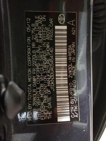 Zdjęcie 10 z aukcji – 2012 TOYOTA PRIUS z VIN JTDKN3DU4C5454140