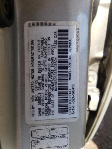 Photo 10 from auction – 2003 TOYOTA COROLLA CE with VIN 1NXBR32E23Z003824
