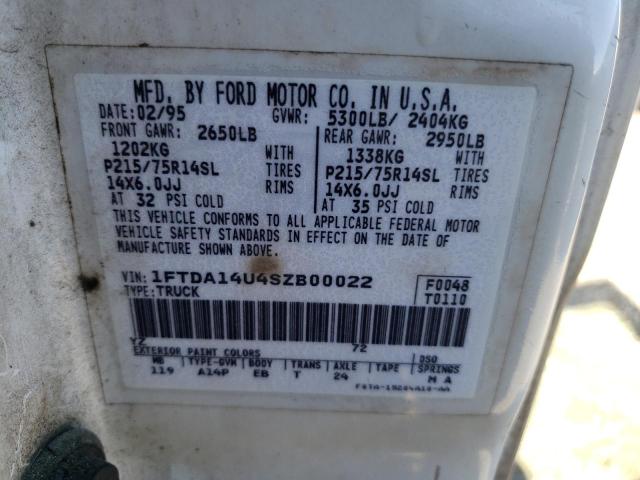 Photo 10 from auction – 1995 FORD AEROSTAR with VIN 1FTDA14U4SZB00022