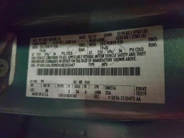 Photo 10 from auction – 2013 FORD ESCAPE TIT with VIN 1FMCU0J95DUB30347