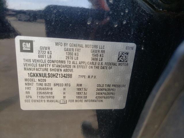 Photo 10 from auction – 2017 GMC ACADIA SLT with VIN 1GKKNULS0HZ134288