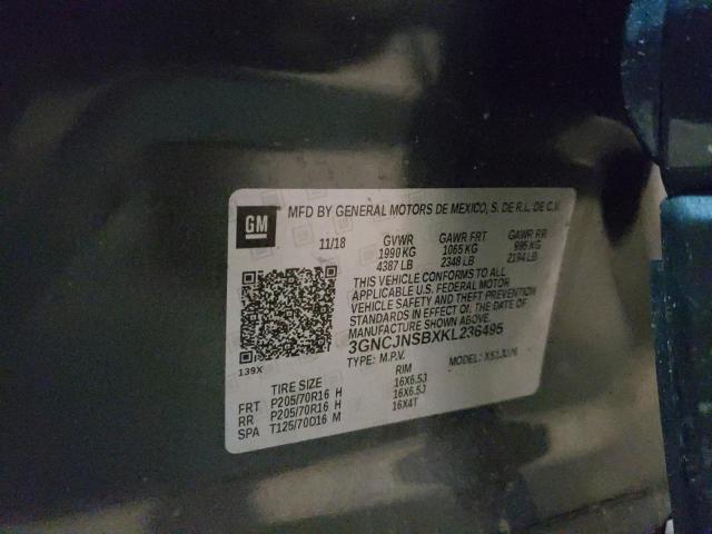 Photo 10 from auction – 2019 CHEVROLET TRAX LS with VIN 3GNCJNSBXKL236495