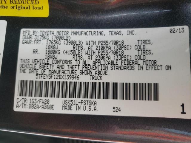 Photo 10 from auction – 2013 TOYOTA THUNDRA with VIN 5TFEY5F12DX139846