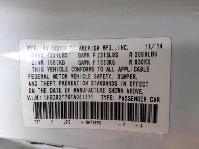 Photo 10 from auction – 2015 HONDA ACCORD EX with VIN 1HGCR2F76FA067371