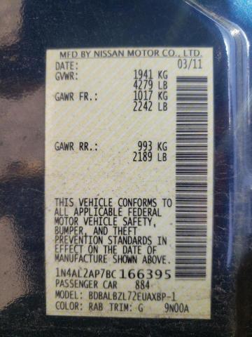Photo 10 from auction – 2011 NISSAN ALTIMA BAS with VIN 1N4AL2AP7BC166395