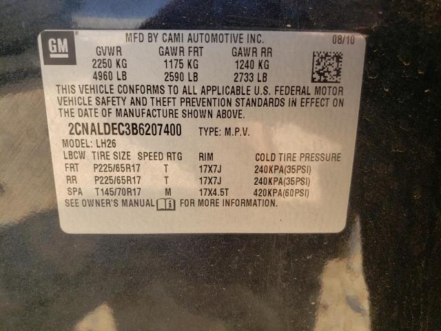 Photo 10 from auction – 2011 CHEVROLET EQUINOX LT with VIN 2CNALDEC3B6207400
