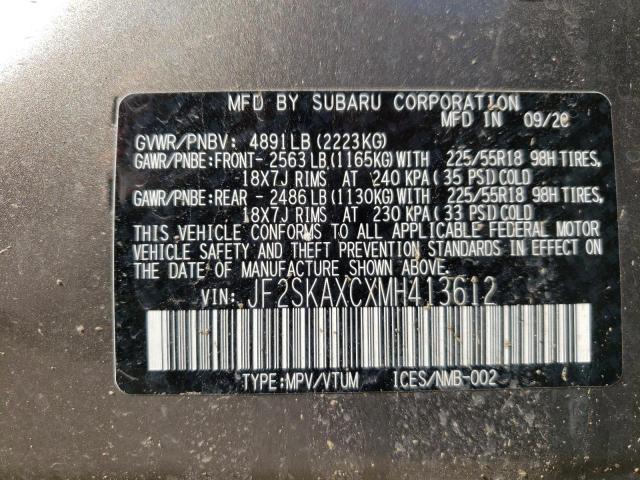 Photo 10 from auction – 2021 SUBARU FORESTER T with VIN JF2SKAXCXMH413612