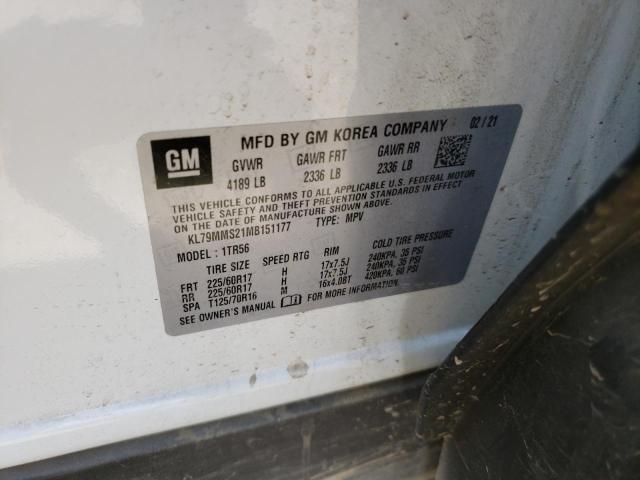 Photo 10 from auction – 2021 CHEVROLET TRAILBLAZE with VIN KL79MMS21MB151177