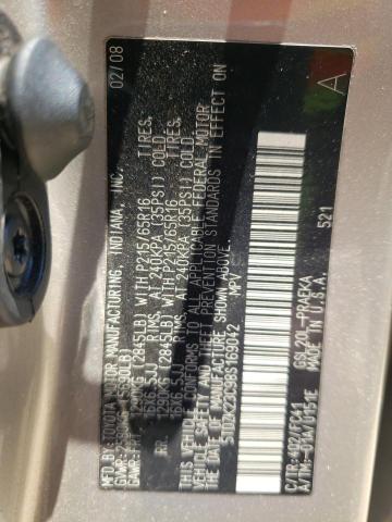 Photo 10 from auction – 2008 TOYOTA SIENNA CE with VIN 5TDZK23C98S169042