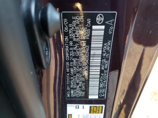 Photo 10 from auction – 2010 TOYOTA SCION TC with VIN JTKDE3B75A0303963