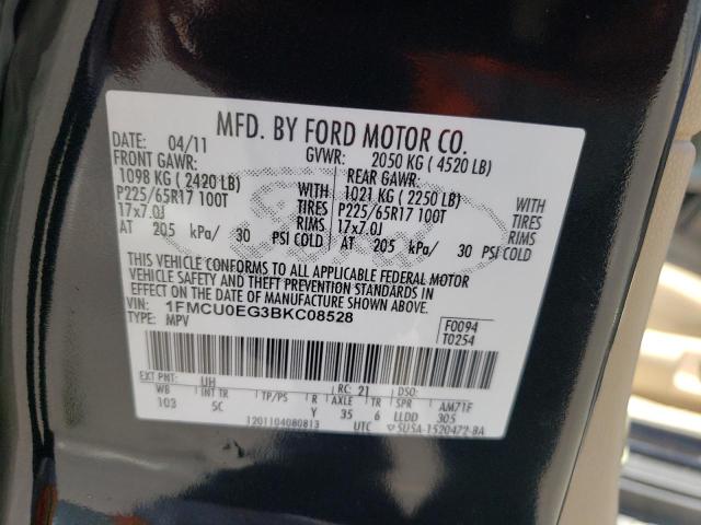 Photo 10 from auction – 2011 FORD ESCAPE LIM with VIN 1FMCU0EG3BKC08528