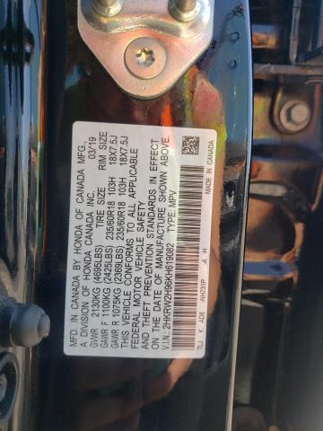 Photo 10 from auction – 2019 HONDA CR-V TOURI with VIN 2HKRW2H96KH619082