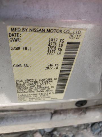Photo 10 from auction – 2017 NISSAN ALTIMA 2.5 with VIN 1N4AL3AP4HN363365