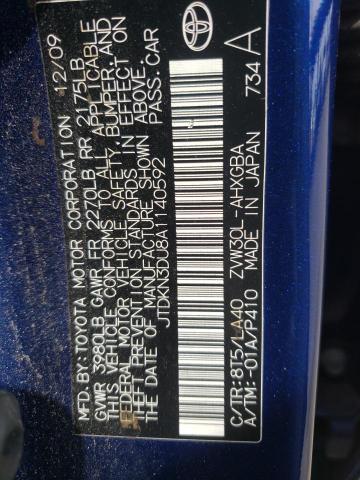 Photo 10 from auction – 2010 TOYOTA PRIUS with VIN JTDKN3DU8A1140592