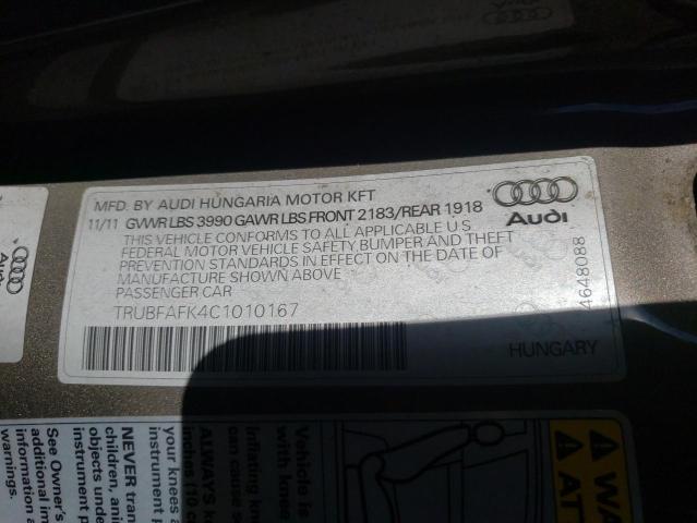 Photo 10 from auction – 2012 AUDI TT PREMIUM with VIN TRUBFAFK4C1010167