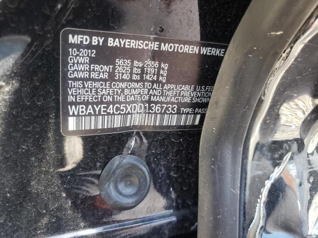 Photo 10 from auction – 2013 BMW 740 LI with VIN WBAYE4C5XDD136733