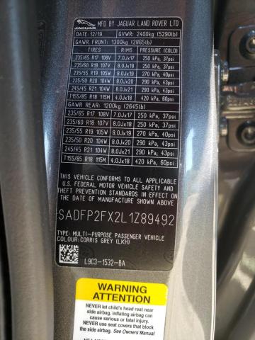 Photo 10 from auction – 2020 JAGUAR E-PACE SE with VIN SADFP2FX2L1Z89492