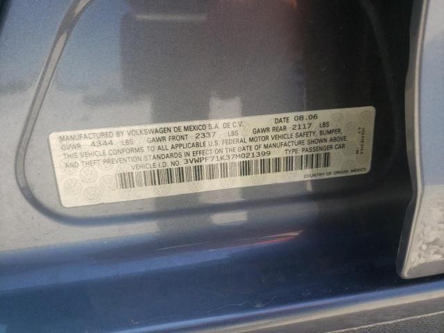 Zdjęcie 10 z aukcji – 2007 VOLKSWAGEN JETTA 2.5 z VIN 3VWPF71K37M021399
