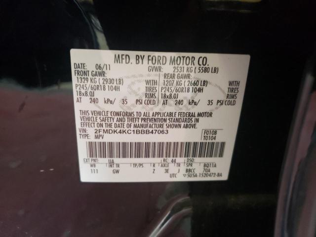 Photo 10 from auction – 2011 FORD EDGE LIMIT with VIN 2FMDK4KC1BBB47063