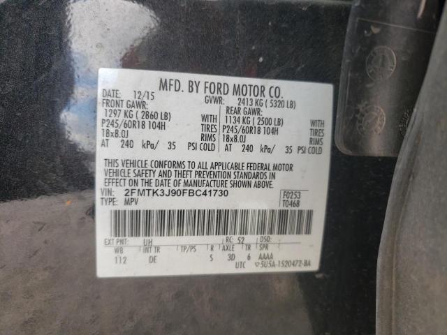 Photo 10 from auction – 2015 FORD EDGE SEL with VIN 2FMTK3J90FBC41730