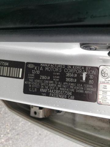 Photo 10 from auction – 2011 KIA FORTE LX with VIN KNAFT4A23B5377594