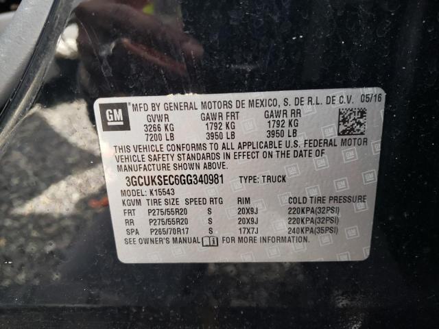 Photo 10 from auction – 2016 CHEVROLET SILVERADO with VIN 3GCUKSEC6GG340981