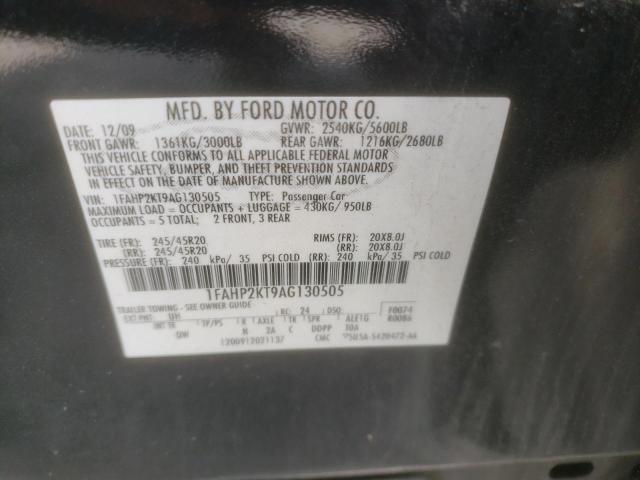 Photo 10 from auction – 2010 FORD TAURUS SHO with VIN 1FAHP2KT9AG130505