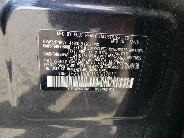 Photo 10 from auction – 2016 SUBARU FORESTER 2 with VIN JF2SJADC1GH503811
