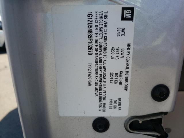 Photo 10 from auction – 2005 CHEVROLET MALIBU LT with VIN 1G1ZU54885F102670