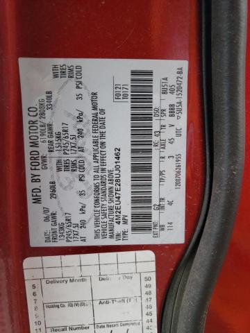 Photo 10 from auction – 2008 MERCURY MOUNTAINEE with VIN 4M2EU47E28UJ01462