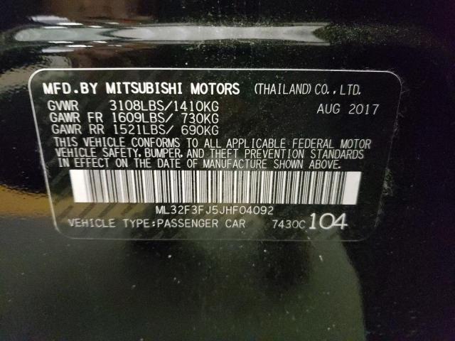 Photo 10 from auction – 2018 MITSUBISHI MIRAGE G4 with VIN ML32F3FJ5JHF04092