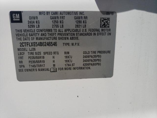 Photo 10 from auction – 2011 GMC TERRAIN SL with VIN 2CTFLXE54B6246546