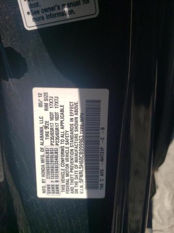 Photo 10 from auction – 2012 HONDA ODYSSEY EX with VIN 5FNRL5H60CB099963