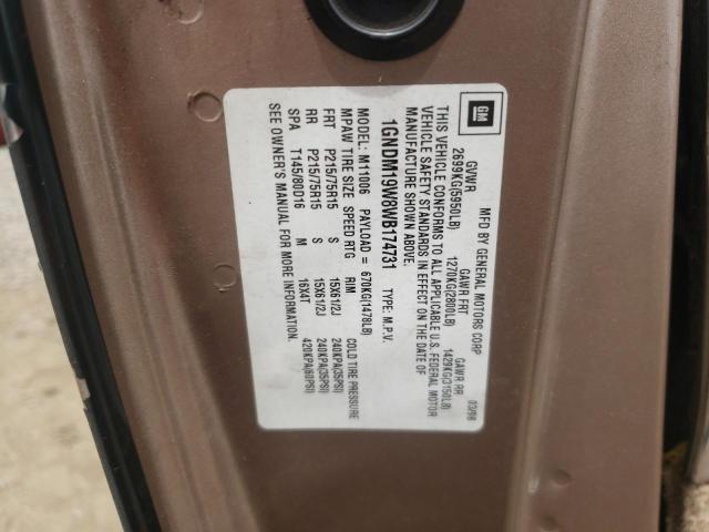 Photo 10 from auction – 1998 CHEVROLET ASTRO with VIN 1GNDM19W8WB174731