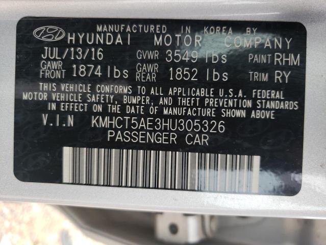 Photo 10 from auction – 2017 HYUNDAI ACCENT SE with VIN KMHCT5AE3HU305326