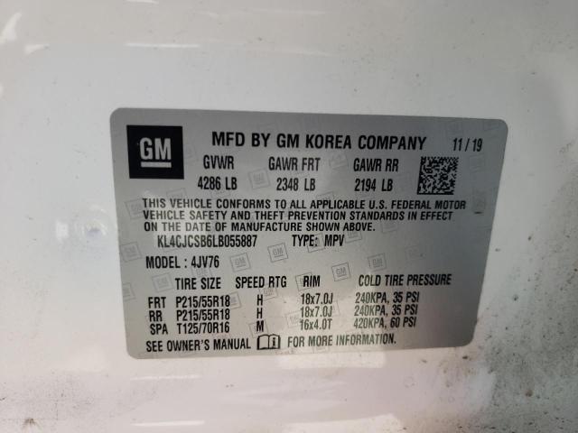 Photo 10 from auction – 2020 BUICK ENCORE ESS with VIN KL4CJCSB6LB055887